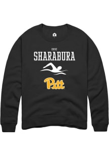 Eric Sharabura  Rally Pitt Panthers Mens Black NIL Sport Icon Long Sleeve Crew Sweatshirt
