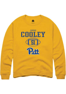 Jiavani Cooley  Rally Pitt Panthers Mens Gold NIL Sport Icon Long Sleeve Crew Sweatshirt