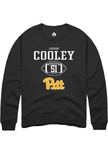 Jiavani Cooley  Rally Pitt Panthers Mens Black NIL Sport Icon Long Sleeve Crew Sweatshirt