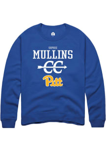 Sophie Mullins  Rally Pitt Panthers Mens Blue NIL Sport Icon Long Sleeve Crew Sweatshirt
