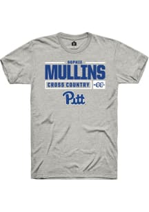 Sophie Mullins  Pitt Panthers Ash Rally NIL Stacked Box Short Sleeve T Shirt