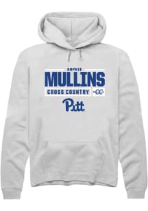 Sophie Mullins  Rally Pitt Panthers Mens White NIL Stacked Box Long Sleeve Hoodie