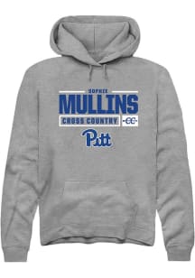 Sophie Mullins  Rally Pitt Panthers Mens Graphite NIL Stacked Box Long Sleeve Hoodie