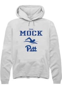 Tessa Mock  Rally Pitt Panthers Mens White NIL Sport Icon Long Sleeve Hoodie