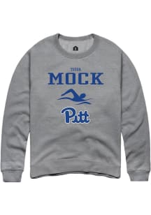 Tessa Mock  Rally Pitt Panthers Mens Graphite NIL Sport Icon Long Sleeve Crew Sweatshirt