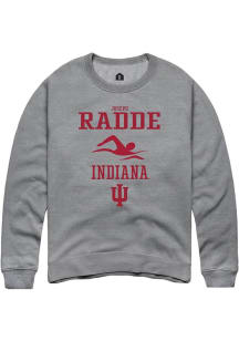 Joseph Radde  Rally Indiana Hoosiers Mens Graphite NIL Sport Icon Long Sleeve Crew Sweatshirt