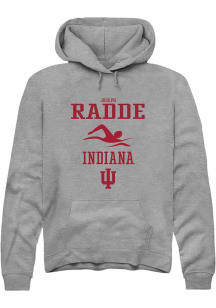 Joseph Radde  Rally Indiana Hoosiers Mens Graphite NIL Sport Icon Long Sleeve Hoodie