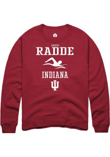 Joseph Radde  Rally Indiana Hoosiers Mens Red NIL Sport Icon Long Sleeve Crew Sweatshirt