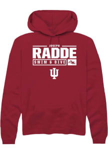 Joseph Radde  Rally Indiana Hoosiers Mens Red NIL Stacked Box Long Sleeve Hoodie