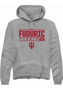 Marina Fuduric  Rally Indiana Hoosiers Mens Graphite NIL Stacked Box Long Sleeve Hoodie