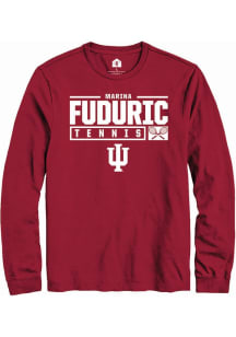 Marina Fuduric  Indiana Hoosiers Red Rally NIL Stacked Box Long Sleeve T Shirt