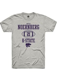 Bryce Noernberg  K-State Wildcats Ash Rally Football NIL Sport Icon Short Sleeve T Shirt