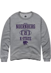 Bryce Noernberg  Rally K-State Wildcats Mens Graphite Football NIL Sport Icon Long Sleeve Crew Swe..
