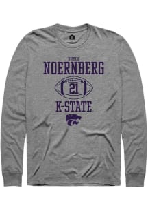 Bryce Noernberg  K-State Wildcats Graphite Rally Football NIL Sport Icon Long Sleeve T Shirt