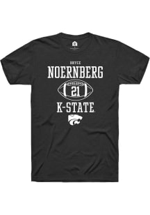 Bryce Noernberg  K-State Wildcats Black Rally Football NIL Sport Icon Short Sleeve T Shirt