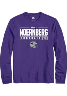 Bryce Noernberg  K-State Wildcats Purple Rally NIL Stacked Box Long Sleeve T Shirt