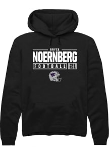 Bryce Noernberg  Rally K-State Wildcats Mens Black Football NIL Stacked Box Long Sleeve Hoodie
