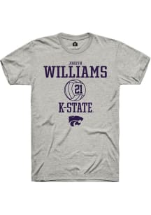Jordyn Williams  K-State Wildcats Ash Rally NIL Sport Icon Short Sleeve T Shirt
