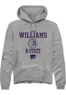 Jordyn Williams  Rally K-State Wildcats Mens Graphite NIL Sport Icon Long Sleeve Hoodie