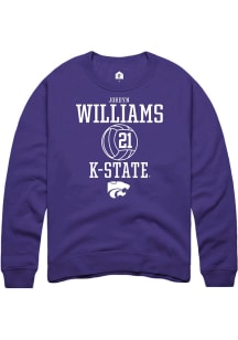 Jordyn Williams  Rally K-State Wildcats Mens Purple NIL Sport Icon Long Sleeve Crew Sweatshirt