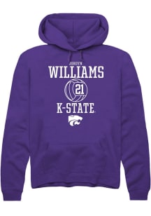 Jordyn Williams  Rally K-State Wildcats Mens Purple NIL Sport Icon Long Sleeve Hoodie