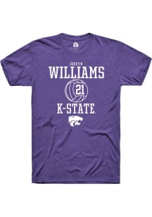 Jordyn Williams  K-State Wildcats Purple Rally NIL Sport Icon Short Sleeve T Shirt