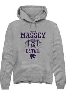 Kaedin Massey  Rally K-State Wildcats Mens Graphite Football NIL Sport Icon Long Sleeve Hoodie