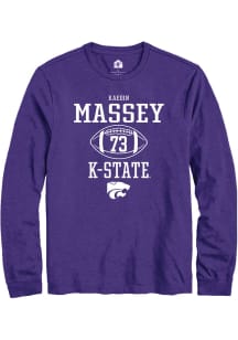 Kaedin Massey  K-State Wildcats Purple Rally NIL Sport Icon Long Sleeve T Shirt