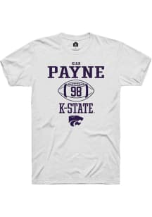 Kian Payne  K-State Wildcats White Rally Football NIL Sport Icon Short Sleeve T Shirt
