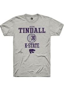 Tatum Tindall  K-State Wildcats Ash Rally NIL Sport Icon Short Sleeve T Shirt