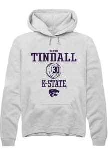 Tatum Tindall  Rally K-State Wildcats Mens White NIL Sport Icon Long Sleeve Hoodie
