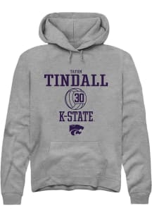 Tatum Tindall  Rally K-State Wildcats Mens Graphite NIL Sport Icon Long Sleeve Hoodie