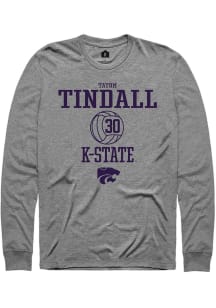 Tatum Tindall  K-State Wildcats Graphite Rally NIL Sport Icon Long Sleeve T Shirt