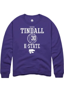 Tatum Tindall  Rally K-State Wildcats Mens Purple NIL Sport Icon Long Sleeve Crew Sweatshirt