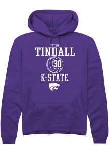 Tatum Tindall  Rally K-State Wildcats Mens Purple NIL Sport Icon Long Sleeve Hoodie