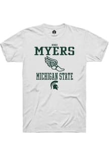 Duke Myers  Michigan State Spartans White Rally NIL Sport Icon Short Sleeve T Shirt
