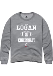 Drew Logan  Rally Cincinnati Bearcats Mens Graphite NIL Sport Icon Long Sleeve Crew Sweatshirt