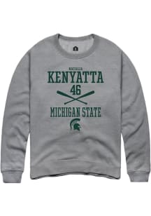 Natalia Kenyatta  Rally Michigan State Spartans Mens Graphite NIL Sport Icon Long Sleeve Crew Swea..