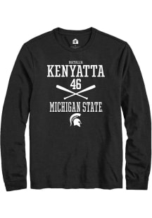 Natalia Kenyatta  Michigan State Spartans Black Rally NIL Sport Icon Long Sleeve T Shirt