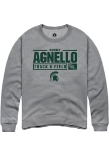 Sammy Agnello  Rally Michigan State Spartans Mens Graphite NIL Stacked Box Long Sleeve Crew Sweats..