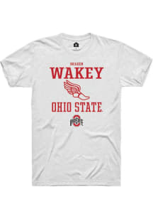 Braden Wakey  Ohio State Buckeyes White Rally NIL Sport Icon Short Sleeve T Shirt