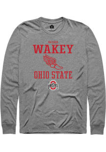 Braden Wakey  Ohio State Buckeyes Graphite Rally NIL Sport Icon Long Sleeve T Shirt