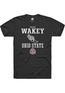 Braden Wakey  Ohio State Buckeyes Black Rally NIL Sport Icon Short Sleeve T Shirt