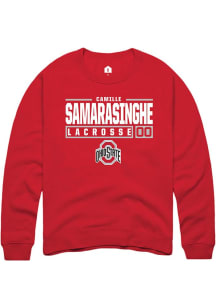Camille Samarasinghe  Rally Ohio State Buckeyes Mens Red NIL Stacked Box Long Sleeve Crew Sweatshi..