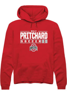 Molly Pritchard  Rally Ohio State Buckeyes Mens Red NIL Stacked Box Long Sleeve Hoodie