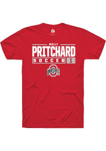 Molly Pritchard  Ohio State Buckeyes Red Rally NIL Stacked Box Short Sleeve T Shirt