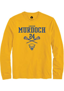 Addison Murdoch  Pitt Panthers Gold Rally NIL Sport Icon Long Sleeve T Shirt
