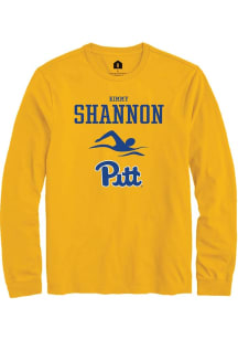 Kimmy Shannon  Pitt Panthers Gold Rally NIL Sport Icon Long Sleeve T Shirt