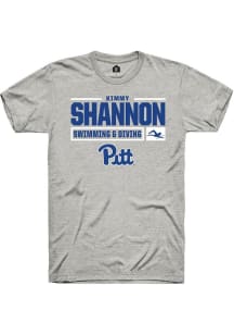 Kimmy Shannon  Pitt Panthers Ash Rally NIL Stacked Box Short Sleeve T Shirt