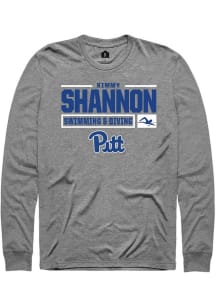 Kimmy Shannon  Pitt Panthers Graphite Rally NIL Stacked Box Long Sleeve T Shirt